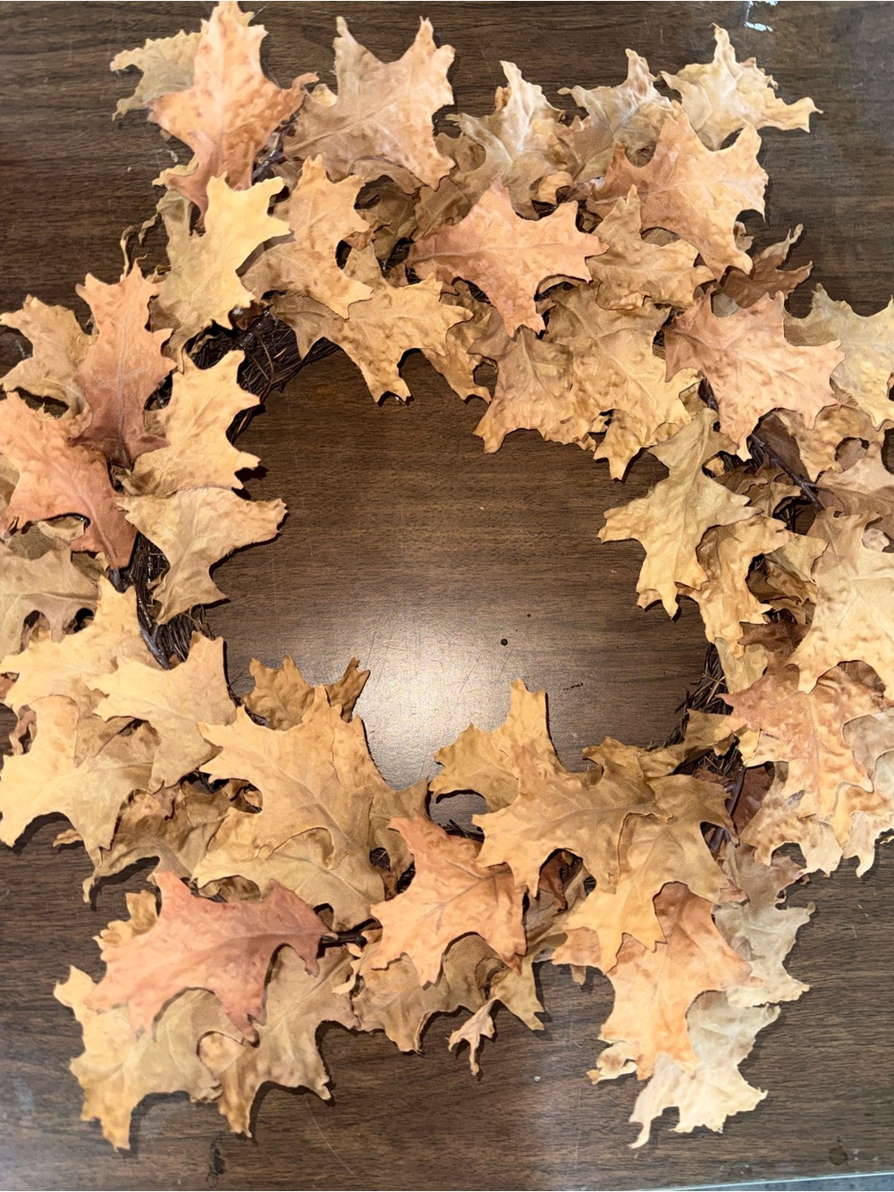 Autumn changing leaves wreath New